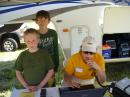 Yours truly, WY7KRA making a voice contact with Crook County Emergency Management Youth Trainee Jonas Pridgeon and NEWARA Club kid Ramsey Butler listening in.